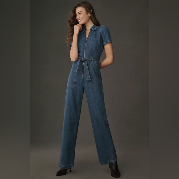 Reformation Cassidy Denim Jumpsuit size 12
